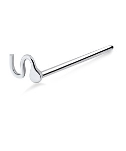 Snake Silver Straight Nose Stud NSKA-720